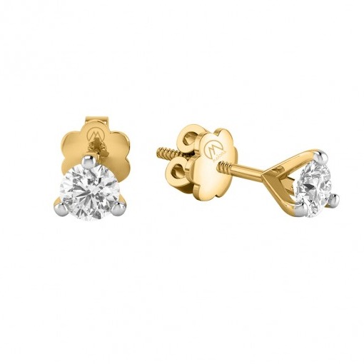Basic solitaire earrings
