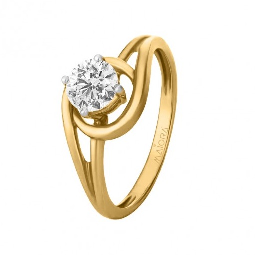 Twisting solitaire ring