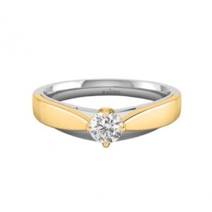 Twain solitaire ring