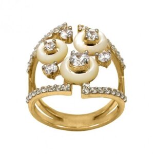 Trinity mother of pearl ring