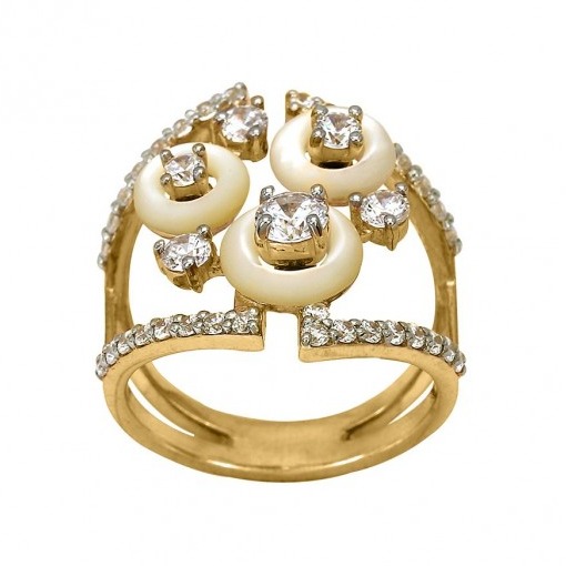 Trinity mother of pearl ring
