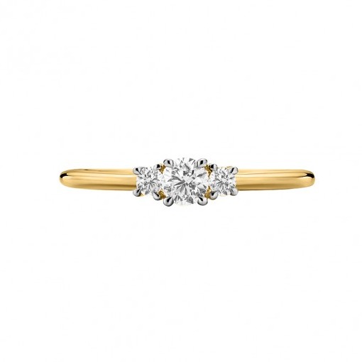 Tiny trinity diamond ring