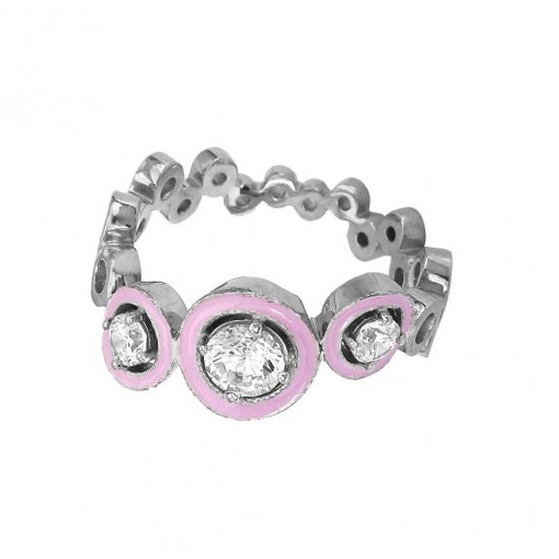 The pink twin diamond band