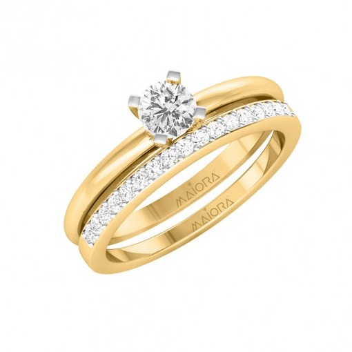 Solitaire stackable ring