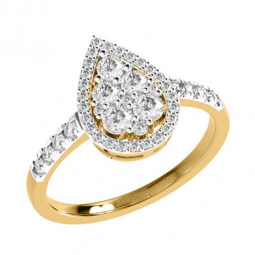 Pear engagement ring