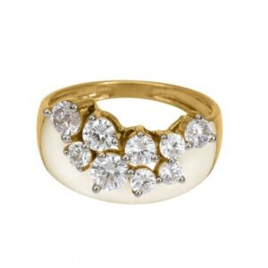 Ocean wave diamond ring