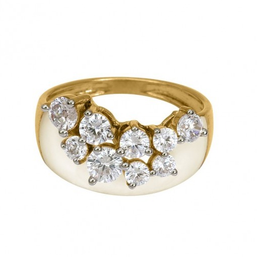 Ocean wave diamond ring