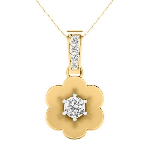 Peony drop pendant