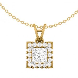 Princess cut pendant