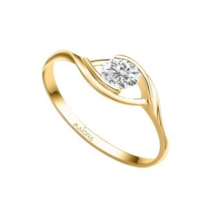 Evil-eye solitaire ring