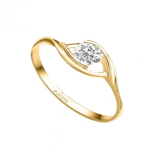 Evil-eye solitaire ring