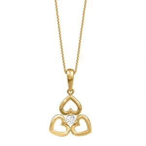 Triad heart pendant