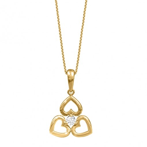 Triad heart pendant