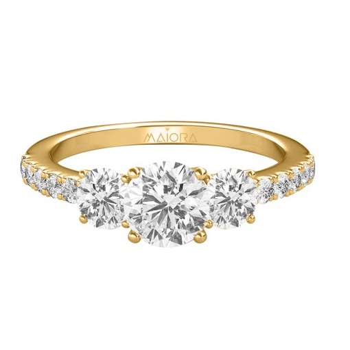 Aura solitaire ring