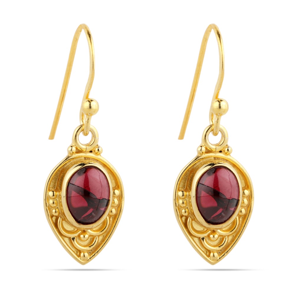 Natural Garnet Earrings,Garnet Dangle Earrings, Garnet Drop Earrings