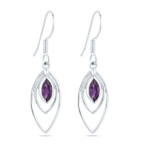 Amethyst Earring, Faceted Purple Amethyst, Gemstone earring,