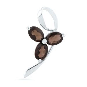 925 Sterling Silver Smoky Quartz Pendant