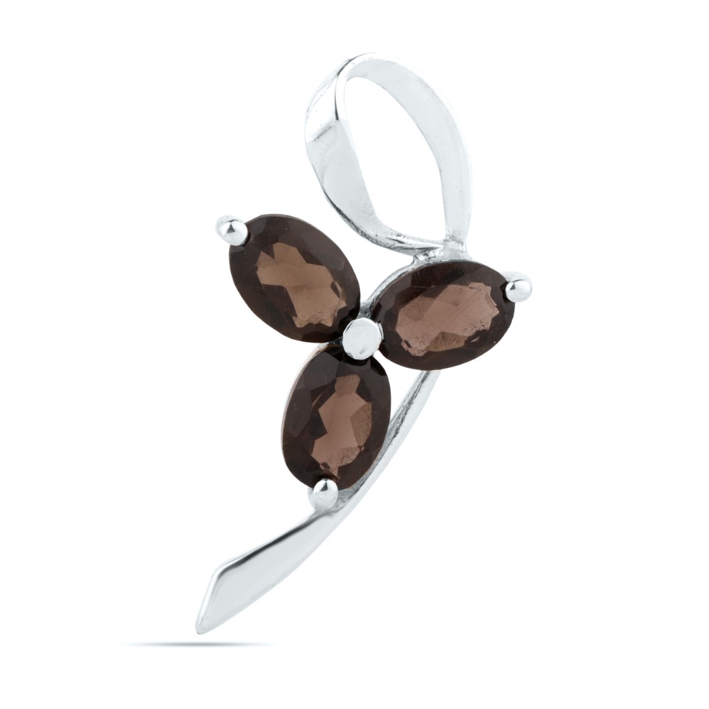 925 Sterling Silver Smoky Quartz Pendant