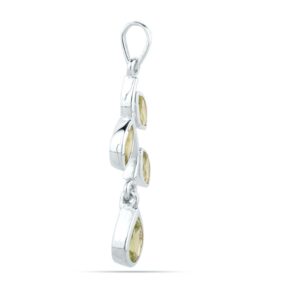 Natural Peridot Pendant, Sterling Silver Green Peridot Pendant