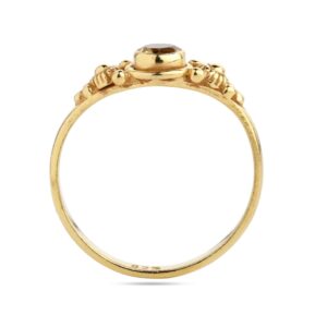 Round Citrine Ring, November Birthstone Ring