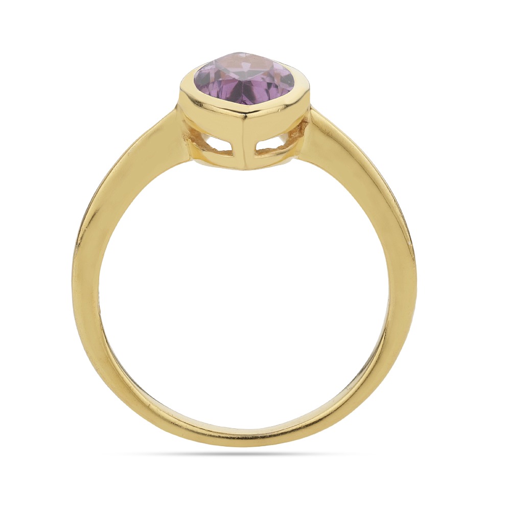 Natural Amethyst Ring-Marquise Amethyst Ring-Handmade Silver Ring - Image 3