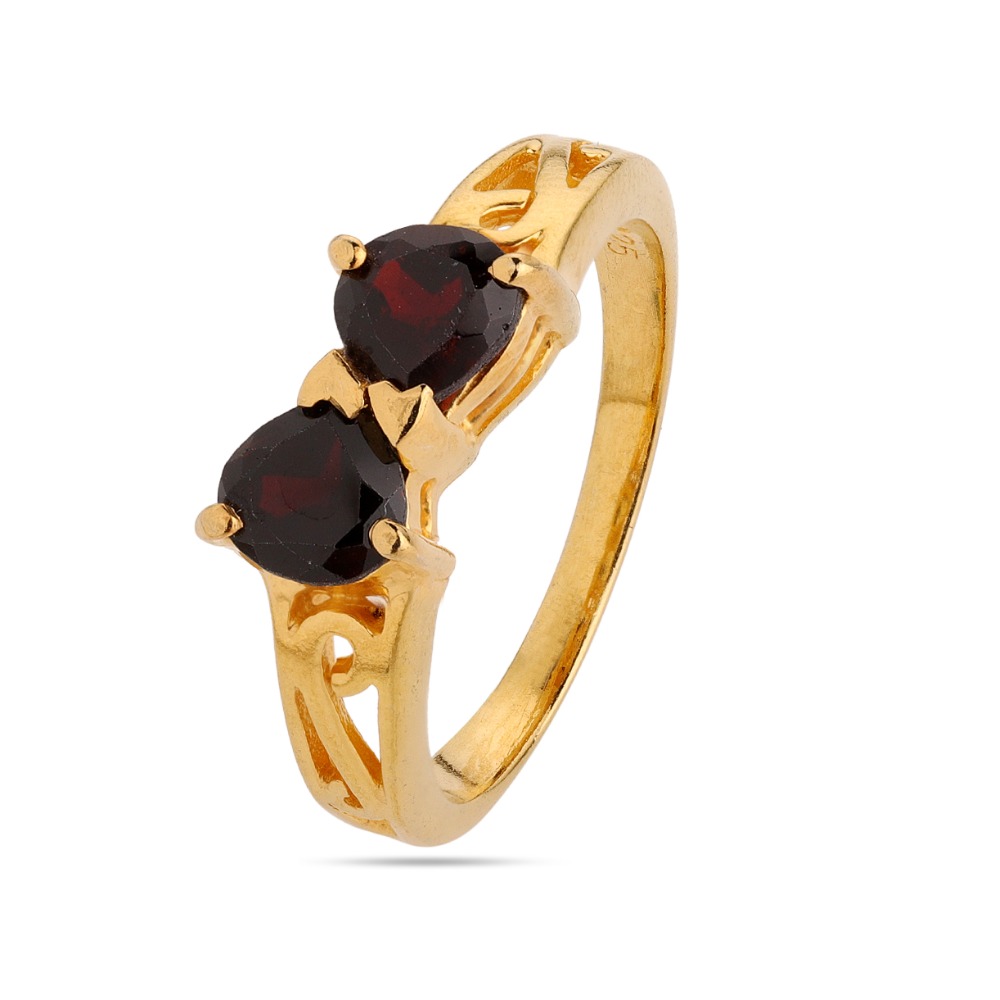 Garnet Gemstone 925 Sterling Silver Ring