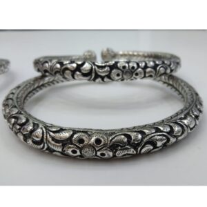 925 silver antique nakshi design kada payal