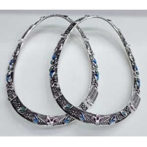 925 silver oxidised kada payal