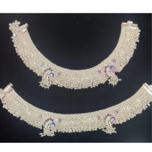 925 silver peacock design payal