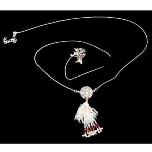 925 silver fancy belly chain