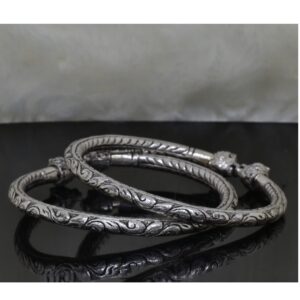 925 silver antique leg kada