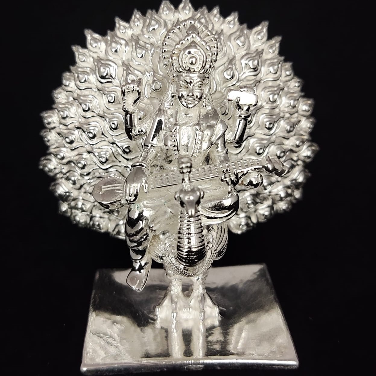 925 Solid Saraswati Moorti