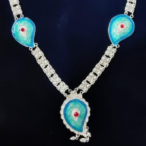 Silver Meenakri Haar