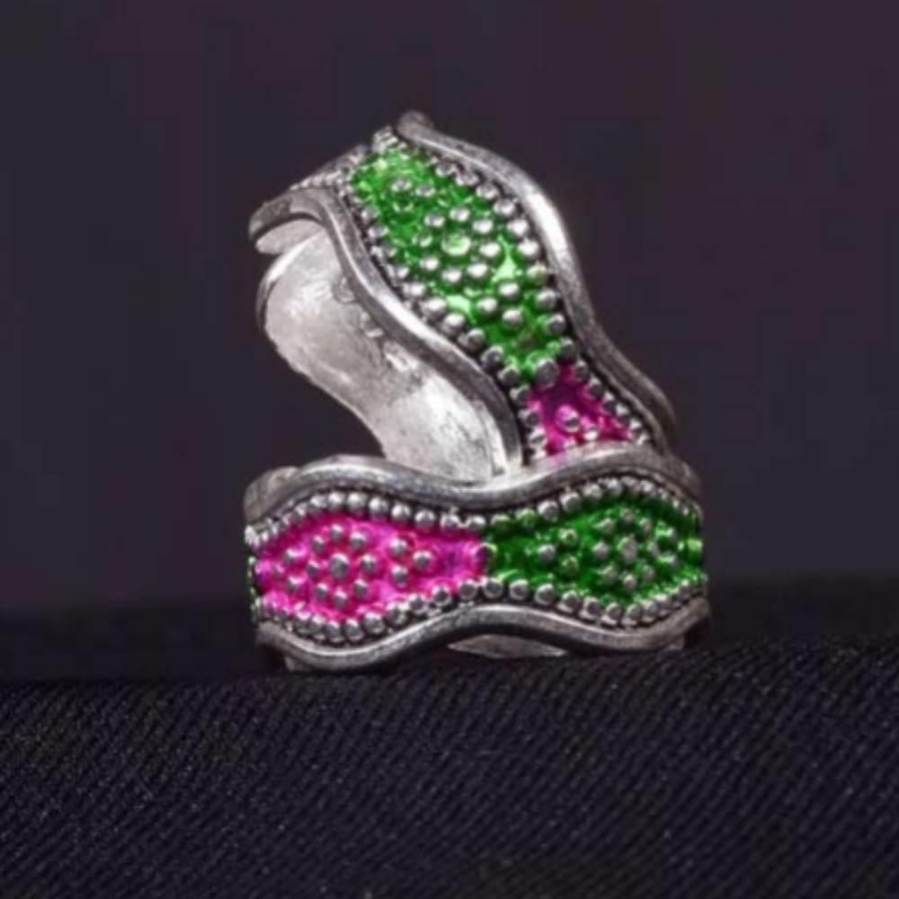 Silver Grand Design Toe Rings