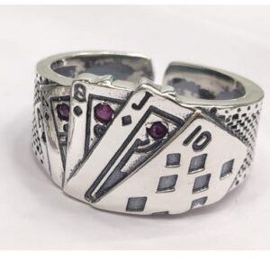 Silver new stylish design hallmark ring