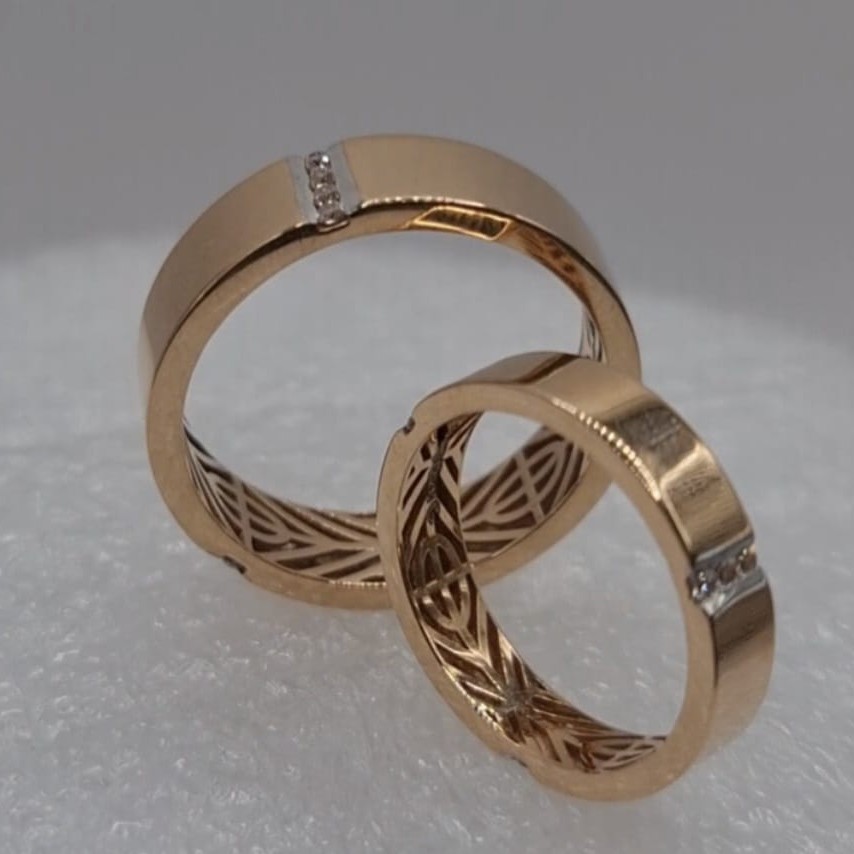 18Kt Gold Classic Couple Ring
