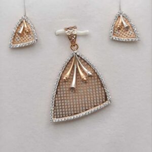 18KT Rose Gold Lightweight Pendant Set PS009