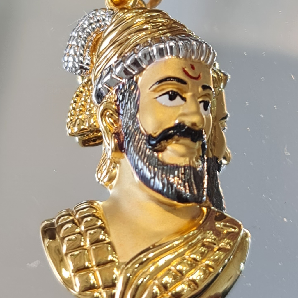 916 HALLMARK GOLD CHTRAPATI SHIVAJI MAHARAJ  PENDANTS