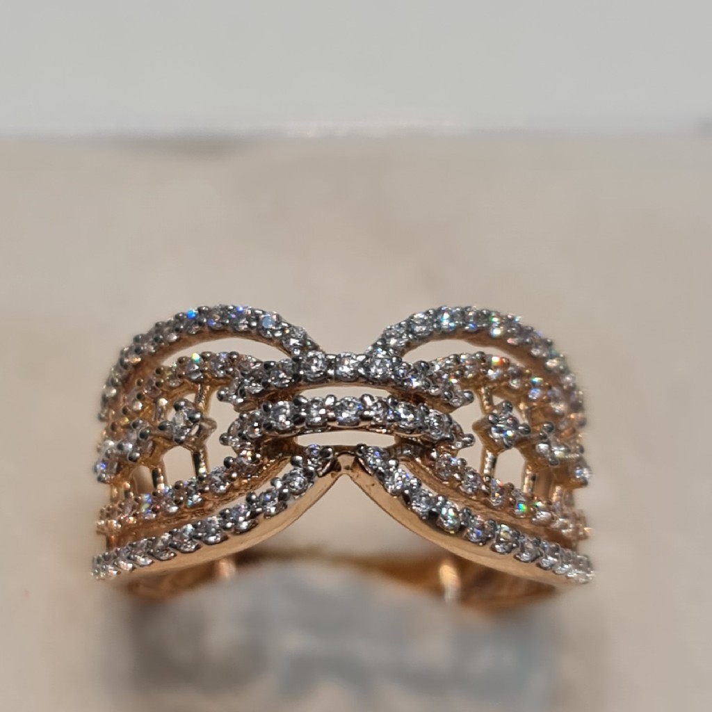 18kt hallmark rose gold ring