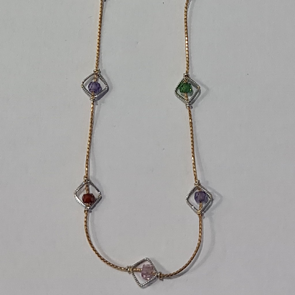 916 Gold  Chain  With Stone