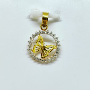 18 KT 750 Hallmark fancy diamond Butterfly Pendent