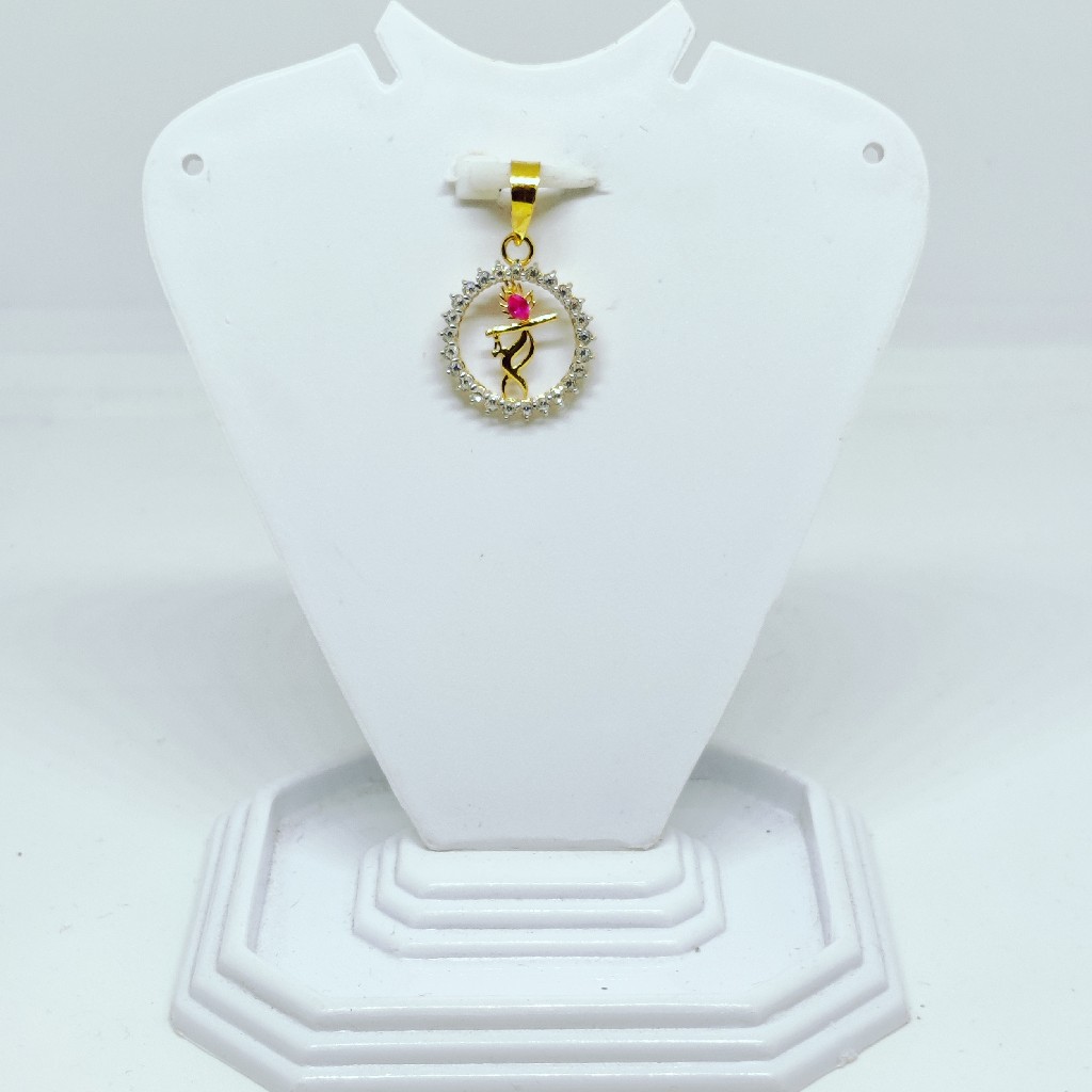 18 KT 750 Hallmark fancy diamond Shree Krishna Pendent - Image 2