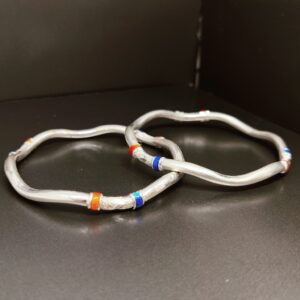 925 Sterling Silver zikzak ladies Fancy Bangles