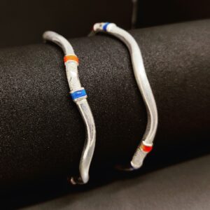 925 Sterling Silver zikzak ladies Fancy Bangles