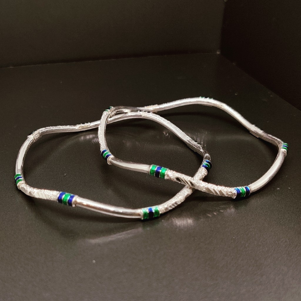 925 Sterling Silver Zikzak Ladies Bangles - Image 3