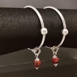 Silver Rudraksha Kids Kada ( Kadli )