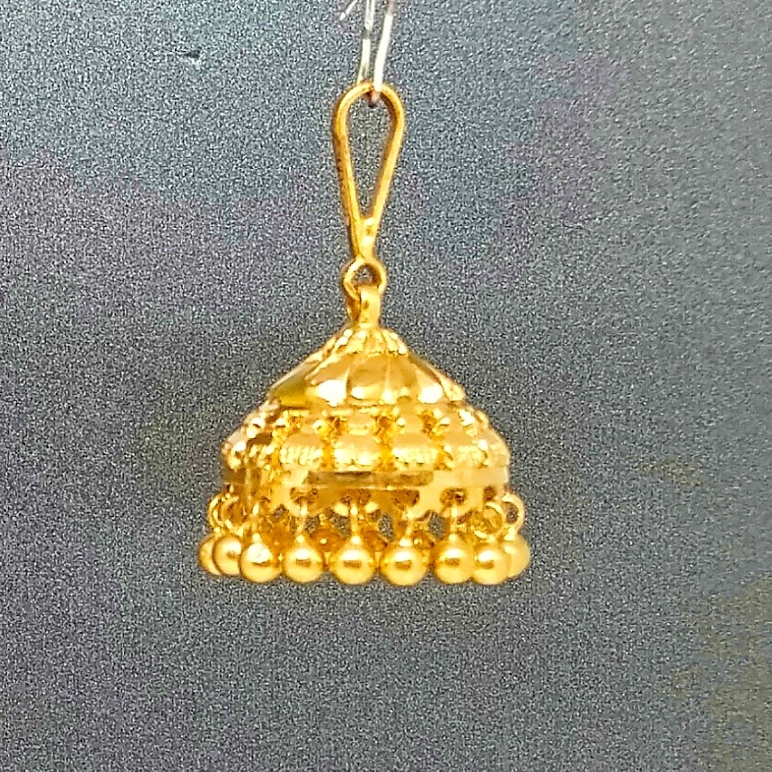 22 KT 916 Hallmark 1 layer women jhumar - Image 2