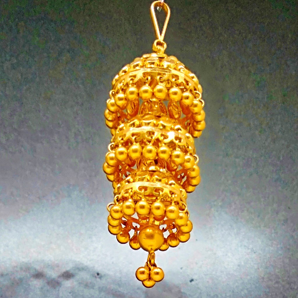 22 KT 916 Hallmark 3 layer women Jhumka - Image 3