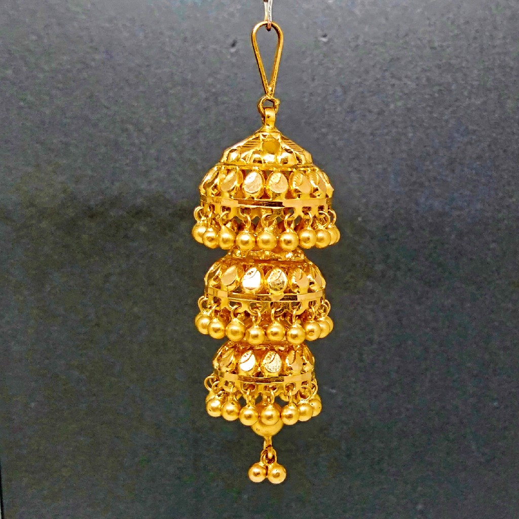 22 KT 916 Hallmark 3 layer women Jhumka - Image 2