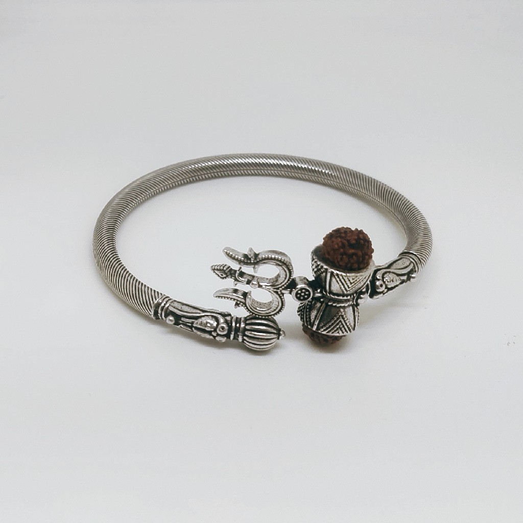 925 Sterling Silver Men fancy om bracelet (kada) - Image 2